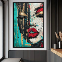 Golden Gaze Through Turmoil - NicheCanvas