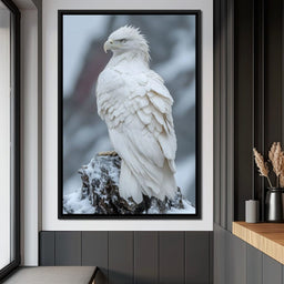 Majestic Winter Hawk Sentinel - NicheCanvas