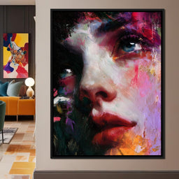 Vivid Portrait of Reflective Soul - NicheCanvas