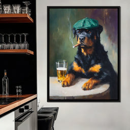 Rottweiler Irish Pub Night - NicheCanvas