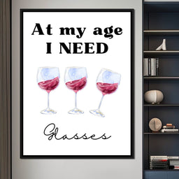 Aged To Perfection Wine Joke Poster - NicheCanvas