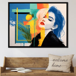 Vivid Citrus Pop Portrait Muse - NicheCanvas