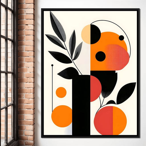 Mid Century Citrus Geometry Canvas Print