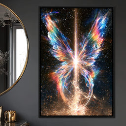 Radiant Genesis of Cosmic Wings - NicheCanvas