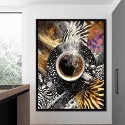 Cosmic Coffee Safari Dream - NicheCanvas