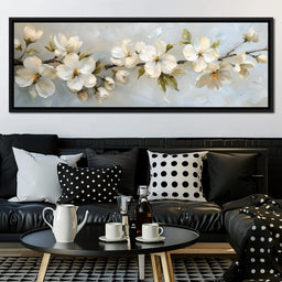 Blossoming Alabaster Flowers - NicheCanvas