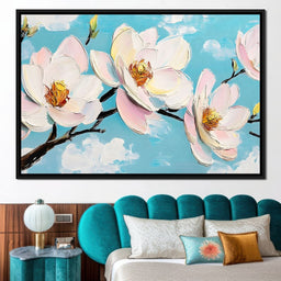 Magnolia Blossom Skyward - NicheCanvas