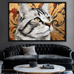 Regal Feline Elegance Captured - NicheCanvas