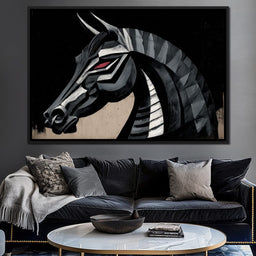 Iron Equine Spirit Descent - NicheCanvas