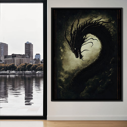Dragon's Eternal Dance Shadows Canvas Print