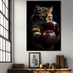 Cat Pugilist - NicheCanvas