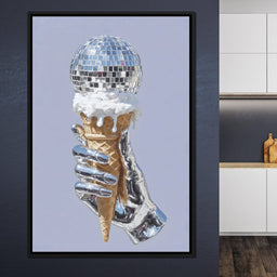 Chrome Hand Disco Ice Cream Dream - NicheCanvas