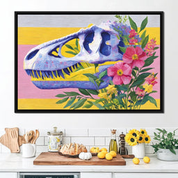 Dinosaur Bloom Fusion Canvas - NicheCanvas