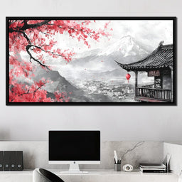 Cherry Blossom Landscape - NicheCanvas