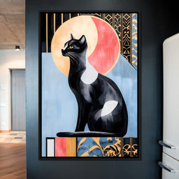 Feline Moonlit Elegance - NicheCanvas