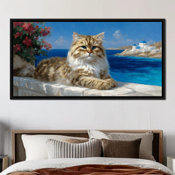 Mediterranean Feline Daydream - NicheCanvas