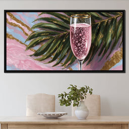 Pink Champagne Palm Luxe - NicheCanvas