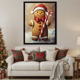 Gingerbread Joy Holiday Cheer - NicheCanvas