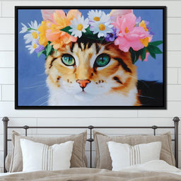 Floral Feline Elegance - NicheCanvas