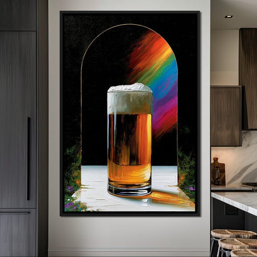 Golden Hour Ritual Beside The Arch Canvas Print