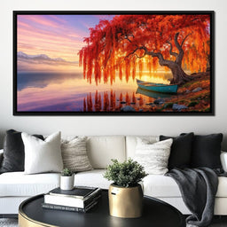 Whispers of the Crimson Willow - TooplesArt - NicheCanvas