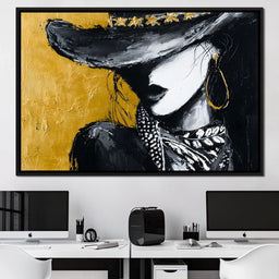 Golden Outlaw Shadow Portrait - NicheCanvas