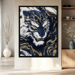 Majestic Midnight Gold Tiger - NicheCanvas