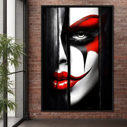 Monochrome Joker Reverie - NicheCanvas