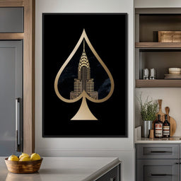 Golden Spade Deco Skyline - NicheCanvas
