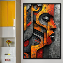 Metallic Face Labyrinth Illusion - Cole Williams - NicheCanvas