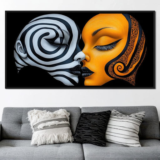 A Hypnotic Kiss - TooplesArt Canvas Print