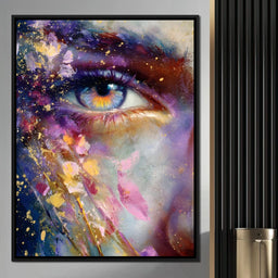 Cosmic Eye Gold Splatter - NicheCanvas