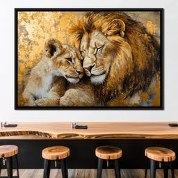 Golden Lions - NicheCanvas