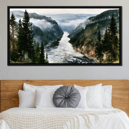 Where The Mountain River Bends - NicheCanvas