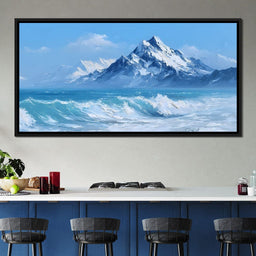 Glacial Peaks Ocean Crescendo - NicheCanvas
