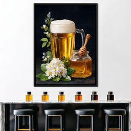 Golden Beer With Honey - NicheCanvas