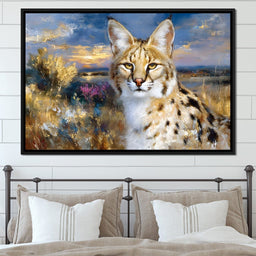 Savanna Serval Sunset Glow - Neal Hackett - NicheCanvas