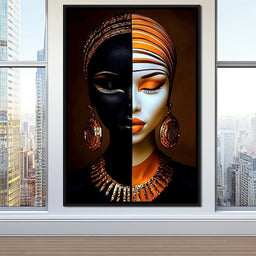 Elegant Duality Portrait - NicheCanvas