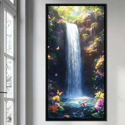 Gentle Cascade of Blossoms - NicheCanvas