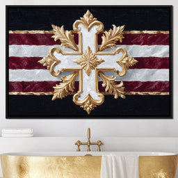 Baroque Gold Cross Majesty - NicheCanvas