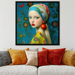 The Girl with the Scarlet Earring - TooplesArt - NicheCanvas
