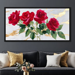 Rose Quartet Gold Marble Glow - NicheCanvas