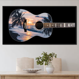 Tropical Sunset Guitar Dream - NicheCanvas
