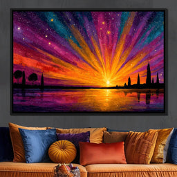 Vibrant Celestial Horizon - NicheCanvas