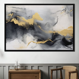 Golden Cascade Through Smoke - NicheCanvas