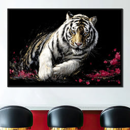 Snow Tiger Petal Shadow - NicheCanvas
