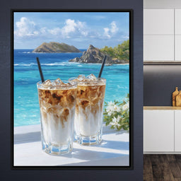 Coastal Iced Coffee Daydream - NicheCanvas