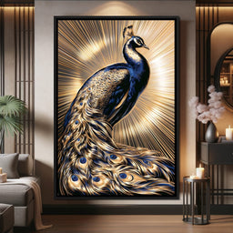 Radiant Majesty of the Gilded Plumage - NicheCanvas