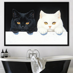 Feline Harmony Contrast - NicheCanvas