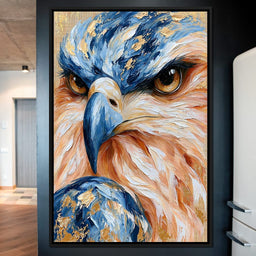 Golden Gilded Raptor Focus - NicheCanvas